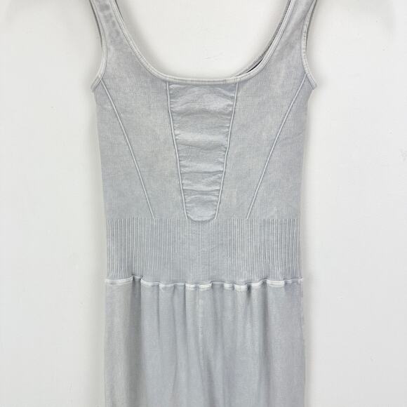 Free People Good Karma Flared Jumpsuit Athleisure Active Stretch Pilates Gray XS - Picture 11 of 11